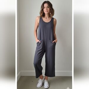 Madewell Broadway Women's Gray Sleeveless Jumpsuit